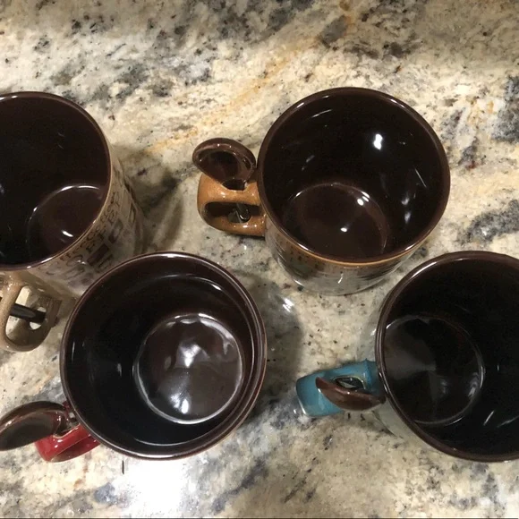 4- 16oz mugs with spoons NEW - Picture 2 of 4